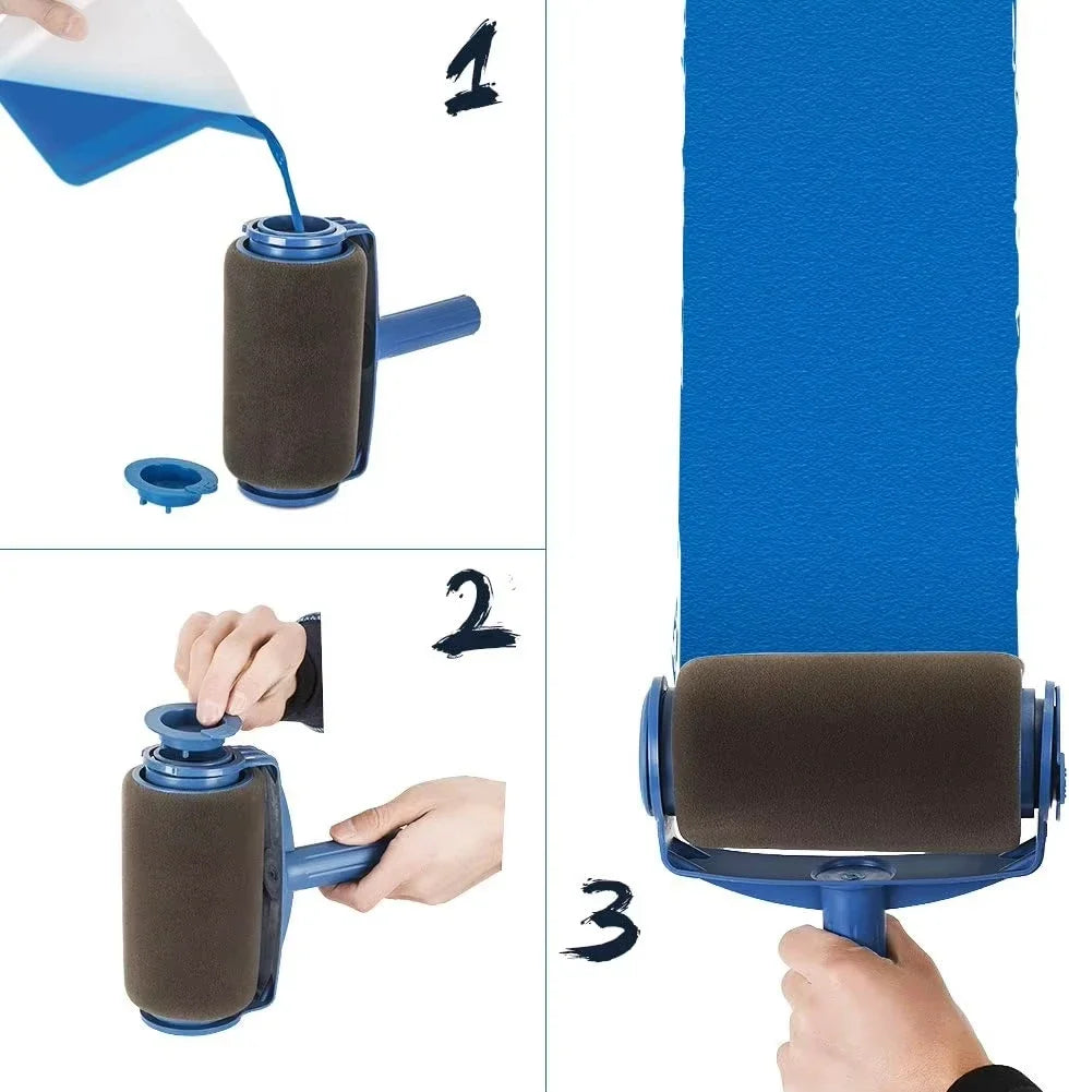 1Pc Self-priming Large Drum Brush, Wall Painting Brush, Latex Paint Wall Brush, Painting tools Accessories Zpaxo