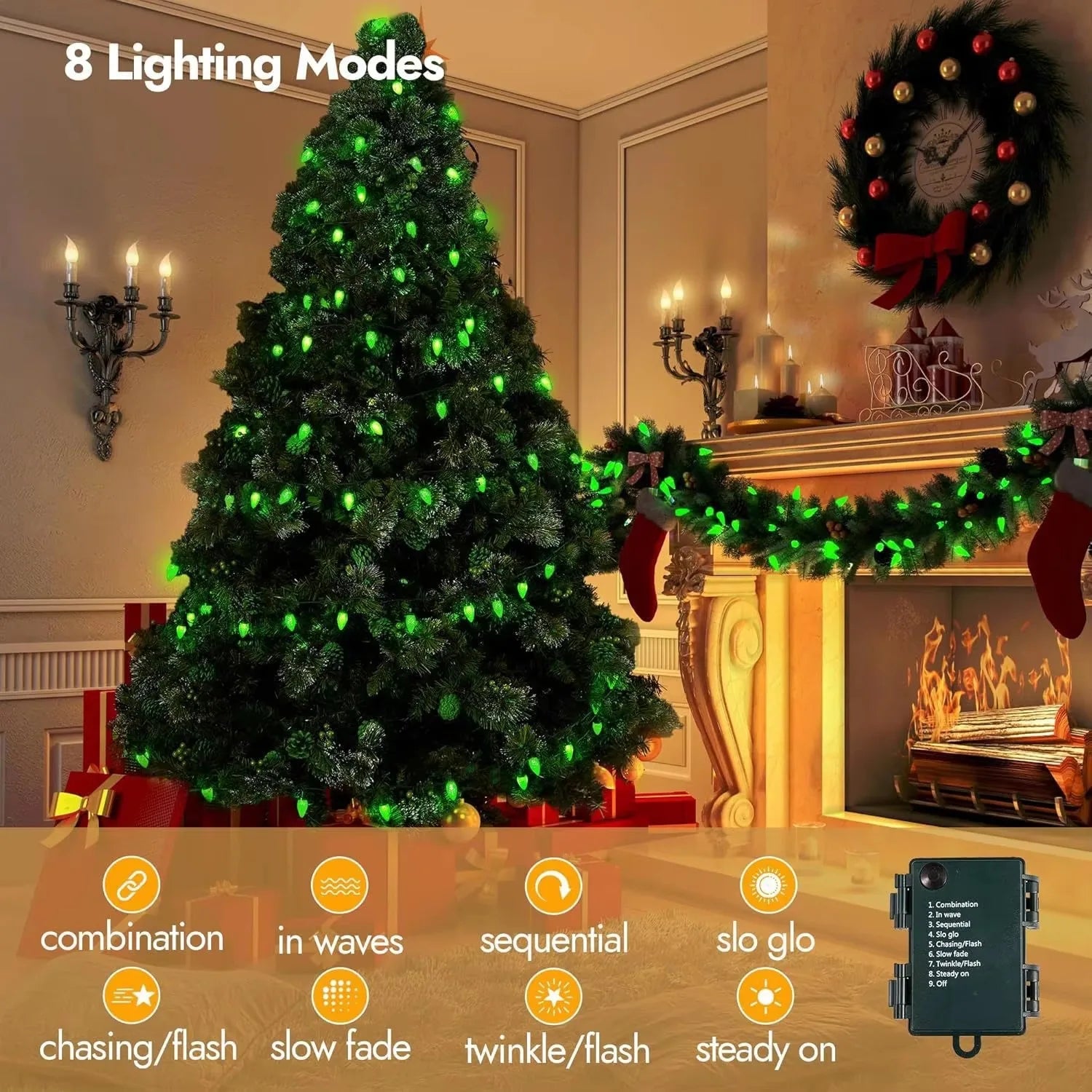 Outdoor Solar Strawberry LED Lights Christmas String Lamp Waterproof Zpaxo