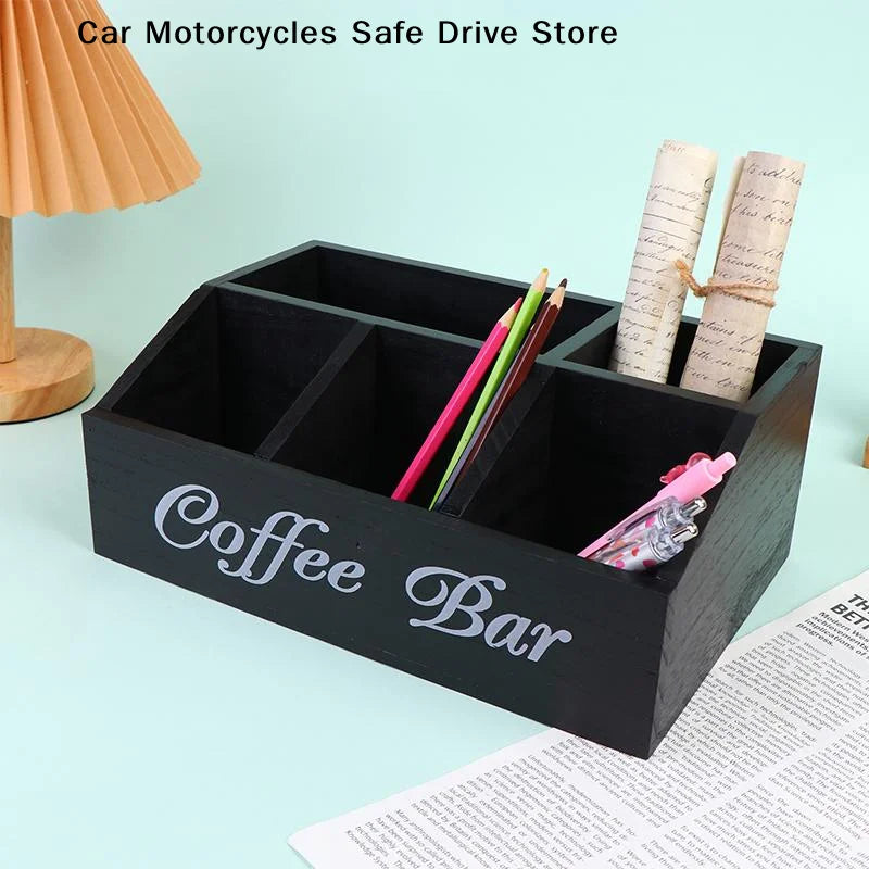 CMA Boutique Coffee Storage Box Classic Wooden Multipurpose Organizer