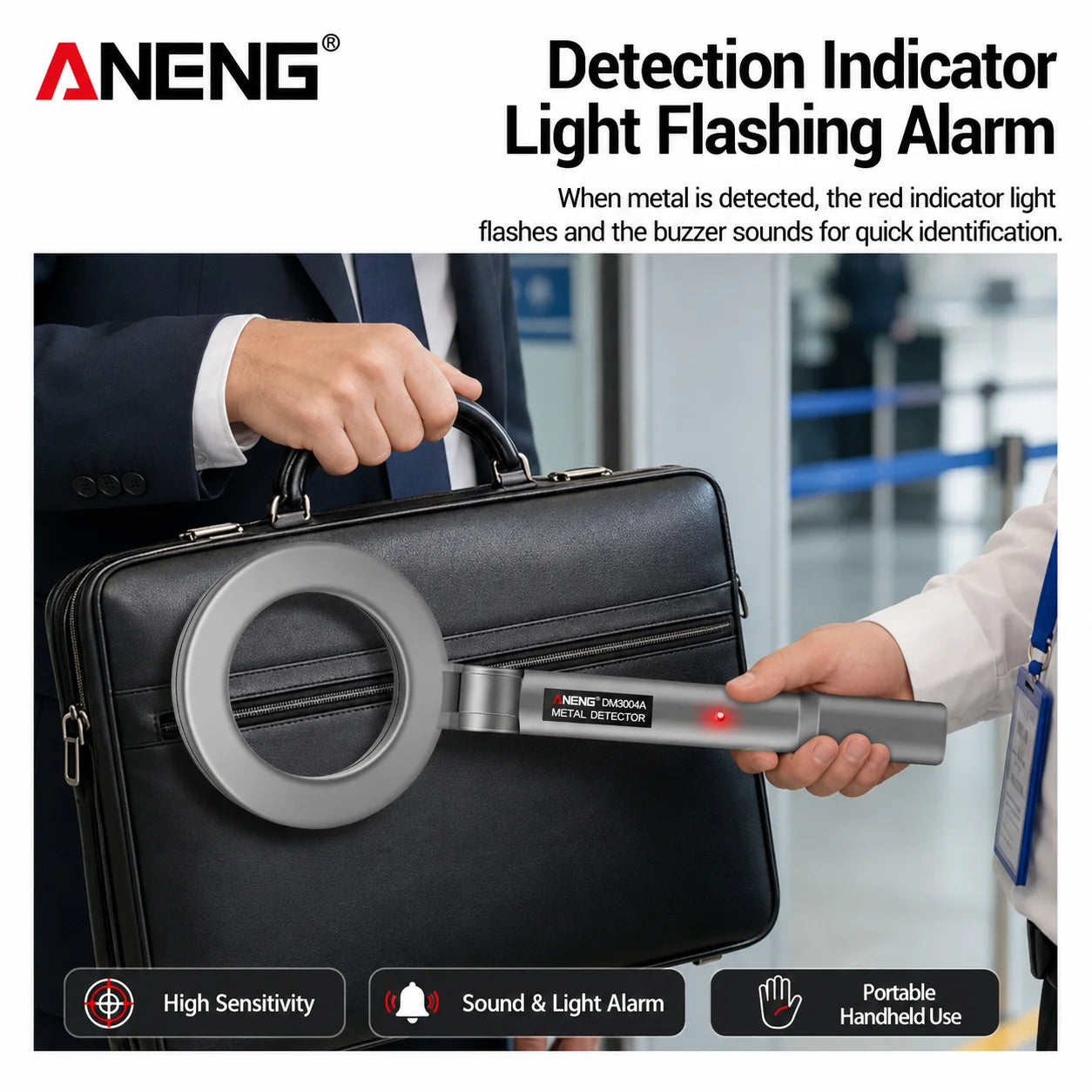 ANENG DM3004A Metal Detector Alarm Outdoor Examination Room