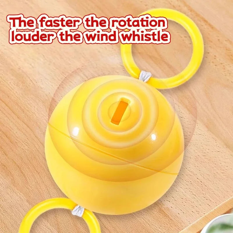 2pcs Luminous Whistle Ball Children's Rotating Flash Flywheel Puzzle Pulling Rope Childhood Creative Stress Relief work out Toy Zpaxo