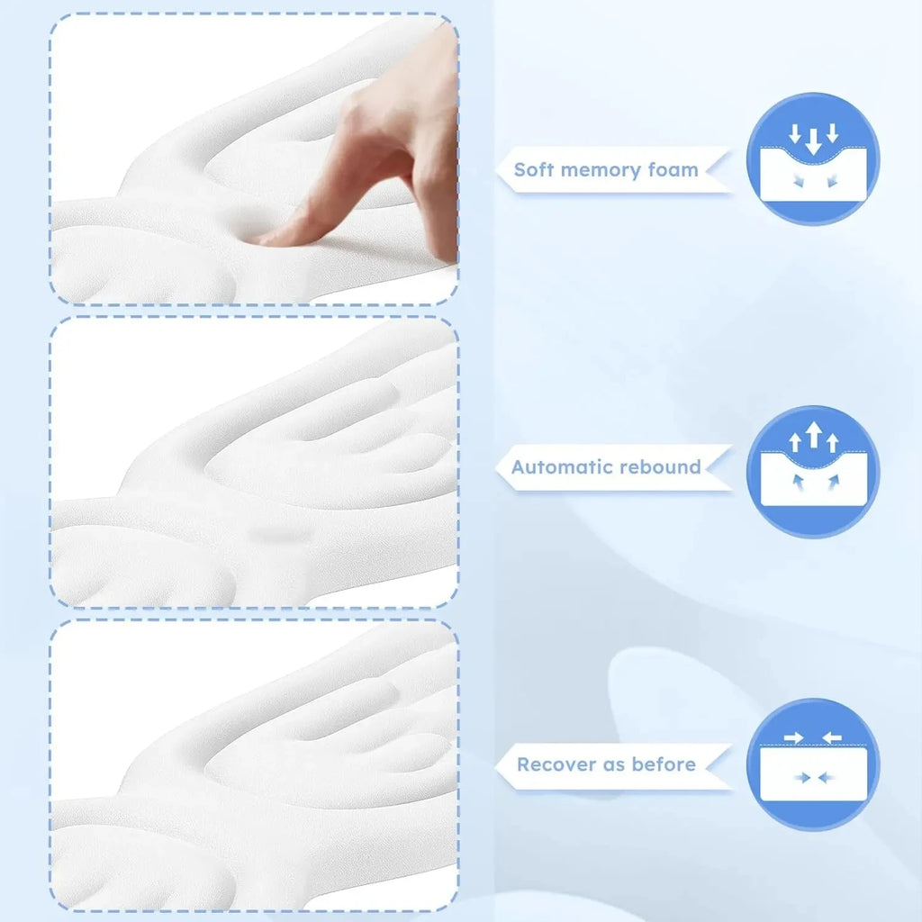 Keyboard Mouse Wrist Rest Angel Wing Memory Foam Support Ergonomic