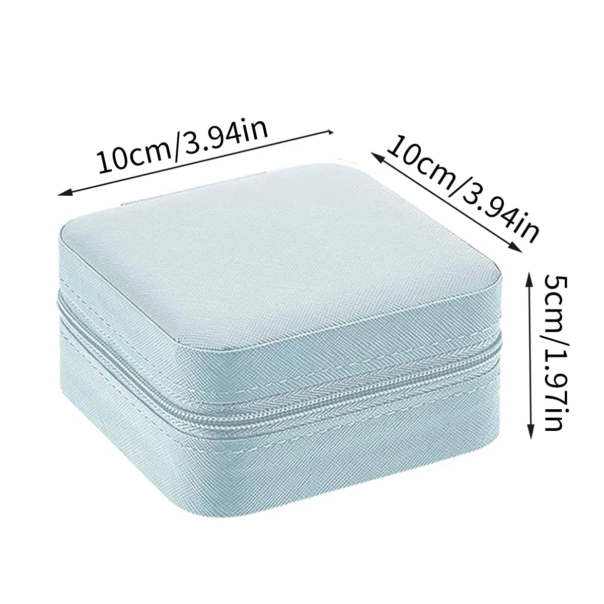 Portable Jewelry Storage Box Travel Jewelry Organizer Case Leather Storage Earrings Necklace Ring Jewelry Display Zpaxo