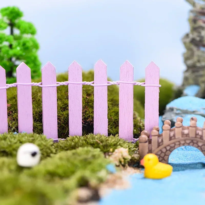 Miniature Fairy Garden Fence 90 x 5cm Mini Wooden Fence DIY Fairy Garden Accessories Wood Barrier Dollhouse Home Craft Decor Zpaxo