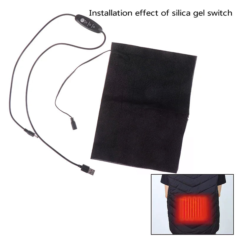 Vest Jacket Clothing Heated Pads Warmer Waist Portable USB Electric Zpaxo