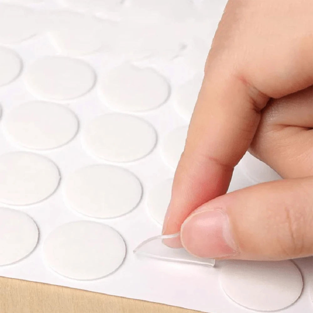 10Sheets Acrylic Double-Sided Adhesive Tape Round 10mm*30 Grains No Trace Nano Waterproof Adhesive Sticker Home Party Decor Zpaxo