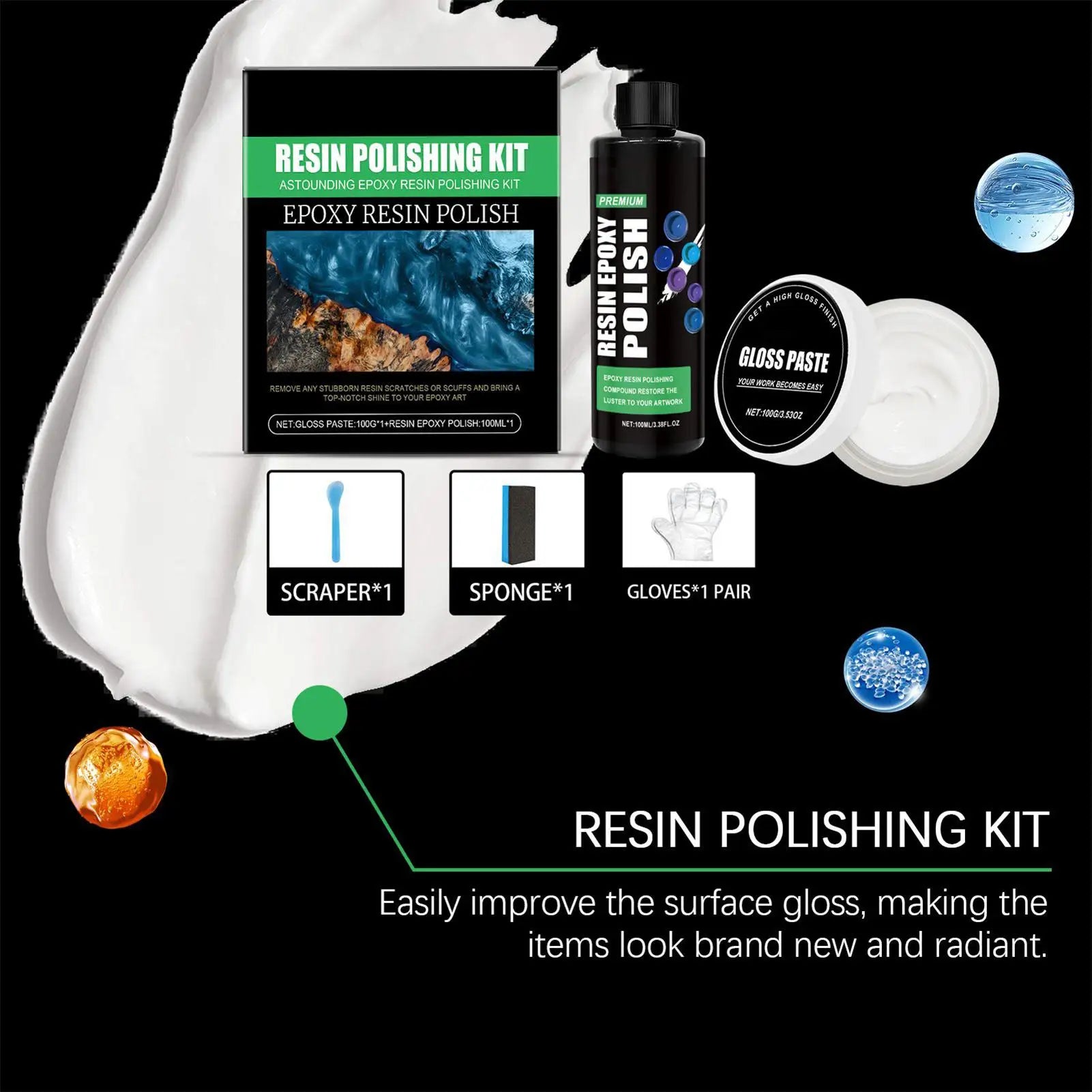 Epoxy Resin Polishing Gloss Finishing Compound Scratch Removal