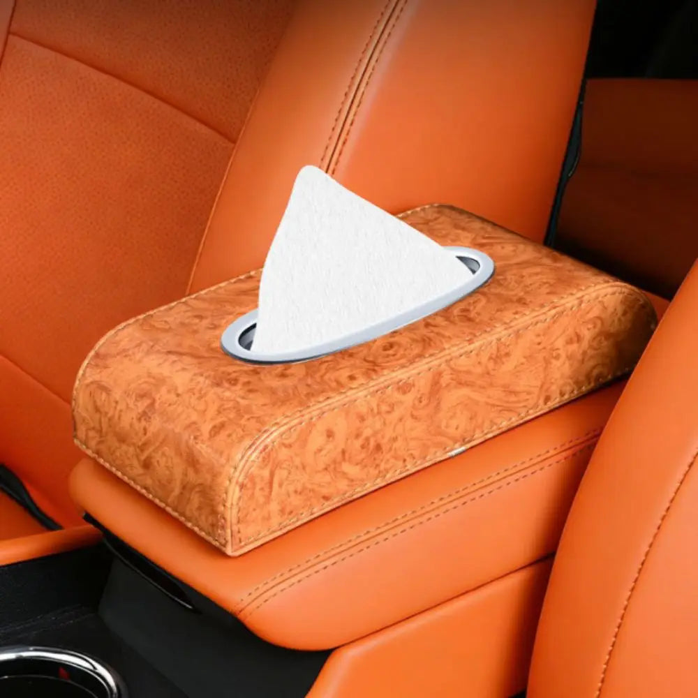 Glossy Wood Grain Car Center Armrest Box Curved Design High-end Paper Zpaxo