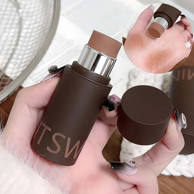 Multi-use Stick Blush Lipstick Contour 3-In-1 Natural Nude Pink Brown