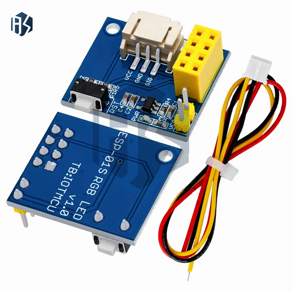 1PCS ESP8266 ESP-01 ESP-01S RGB LED Controller Module for Arduino IDE WS2812 Light Ring Smart Electronic DIY Zpaxo