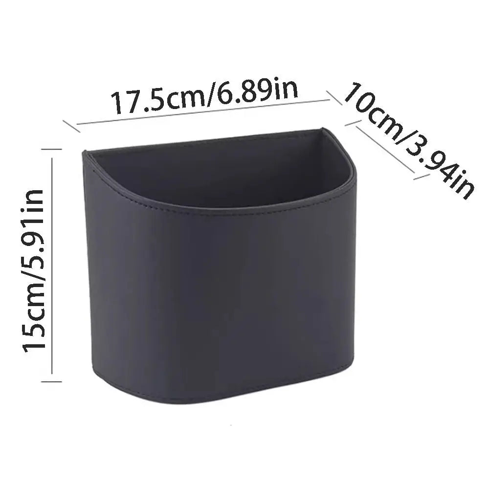 Convenient Leather Car Trash Can Waterproof Space Saving Vehicle Zpaxo