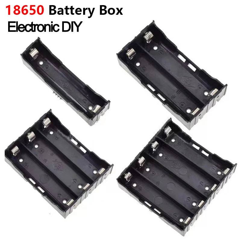 18650 Battery Case 1X 2X 3X 4X 18650 Battery Holder 18650 Battery Storage Box 1 2 3 4 Slot Batteries Container Hard Pin DIY Case Zpaxo