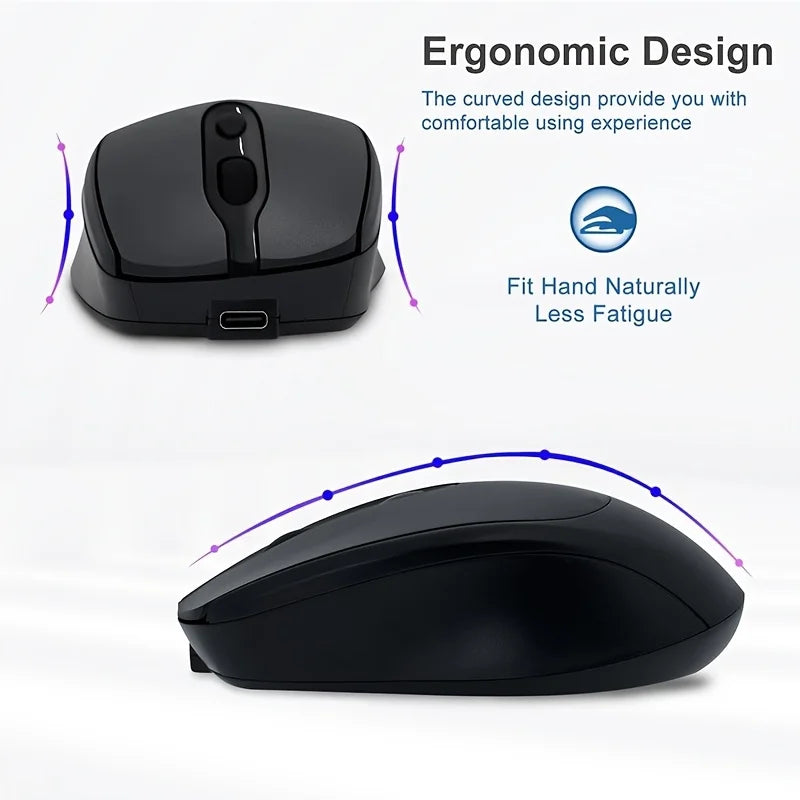 Wireless Mouse Battery Macaron Multicolor Portable Ergonomic Gaming Zpaxo