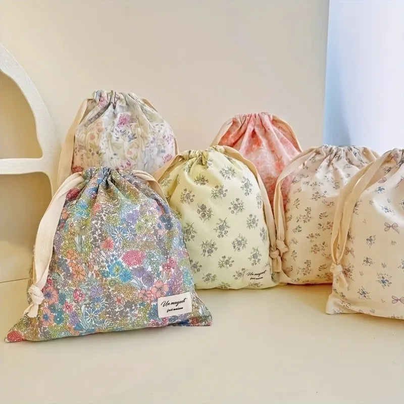 Hot Embroidery Bow Drawstring Bag, Multi-purpose Storage Box, Portable Travel and Home Dust Bag, Mom and Diaper Bag YUZI Zpaxo