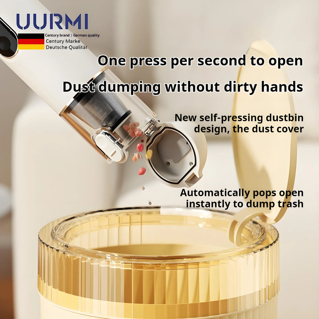 Uurmi 13000Pa 4-in-1 Cordless Vacuum: Lcd Display, One-Touch Empty, Super Suction & Blow for Car/Home/Office Zpaxo