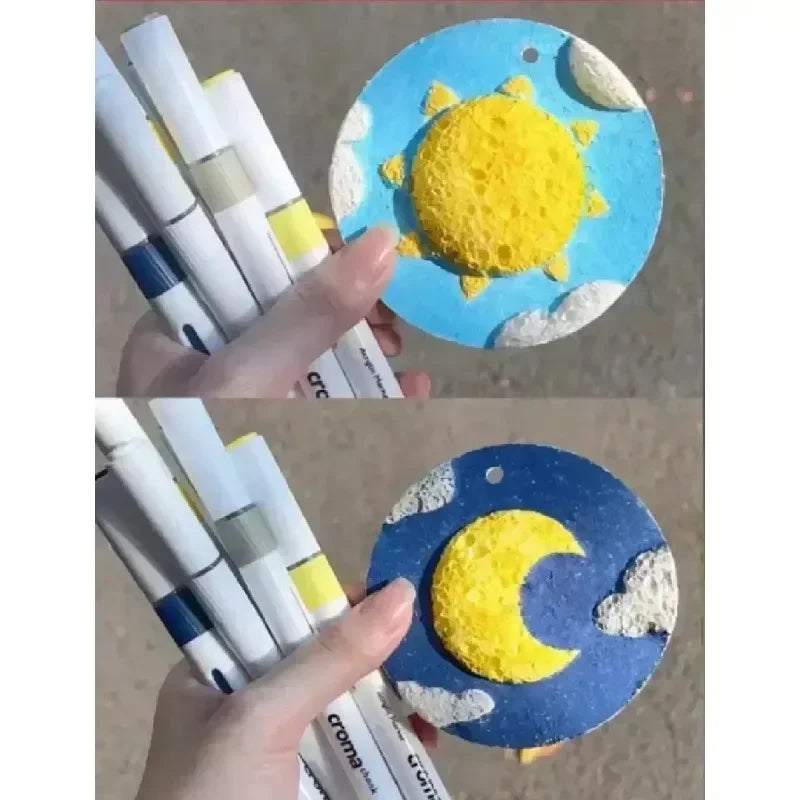 10/100Pcs 3D Drawing Magic Canvas Sponge Kids DIY Kids Painting Paper 3D Art Drawing Paper for Kids DIY Painting Zpaxo