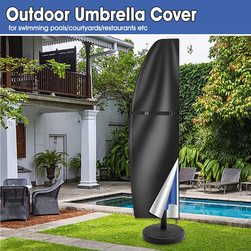 Outdoor Anti-UV Protective Cover Waterproof Patio Umbrella Zipper