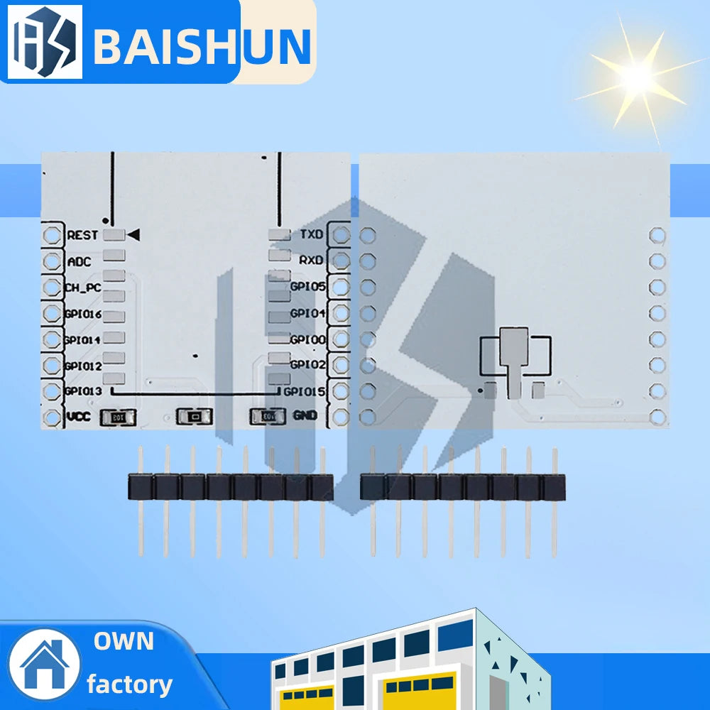 ESP8266 serial WIFI module adapter plate Applies to ESP-07 ESP-08 ESP-12E Zpaxo