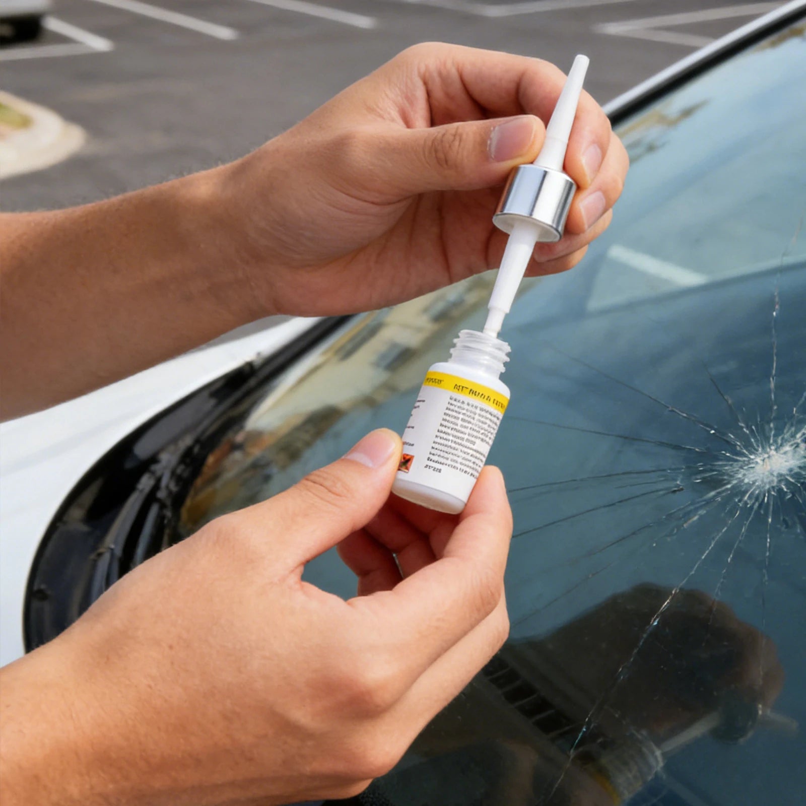 Windshield Chip Repair Cracked Glass Liquid Cracks DIY Long-lasting
