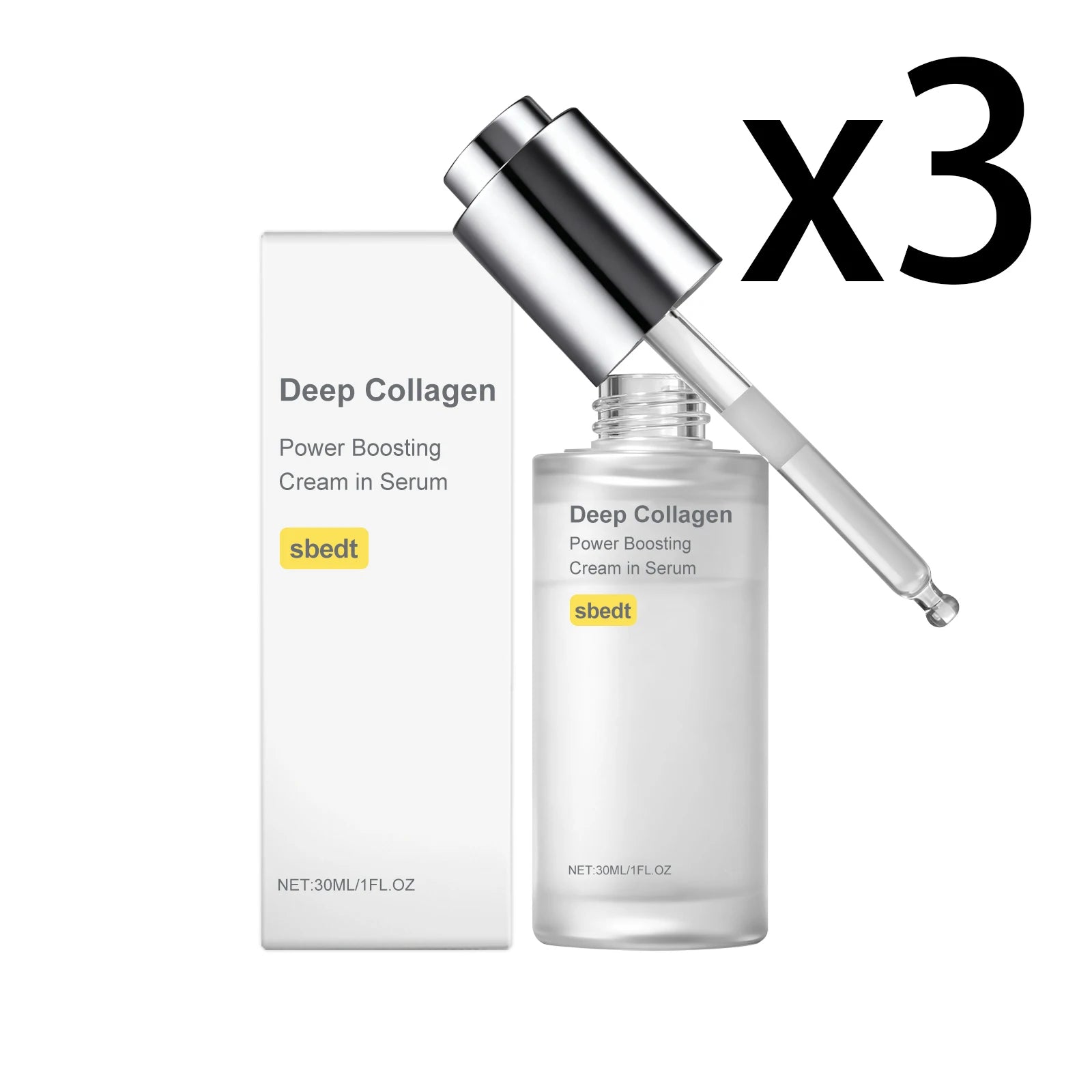 Hydrolyzed Collagen Firming Facial Serum – Deep Moisturizing Face Serum Zpaxo 3x30ml 30ml