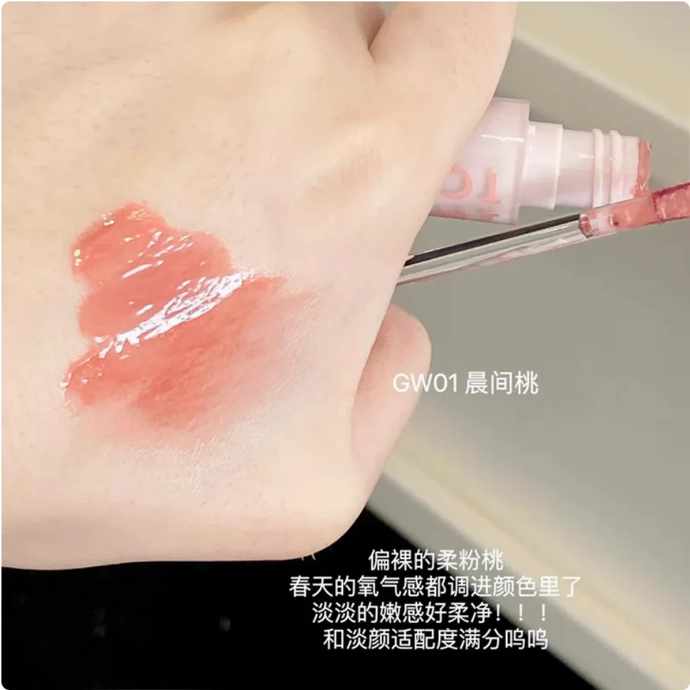 Into You Glow Lip Tint Mirror Light Velvet Gloss Long Lasting Glaze Zpaxo