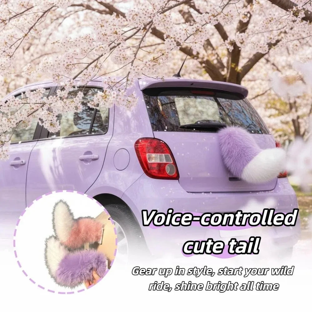Fluffy Plush Remote Control Wagging Tail Rechargeable Realistic Zpaxo