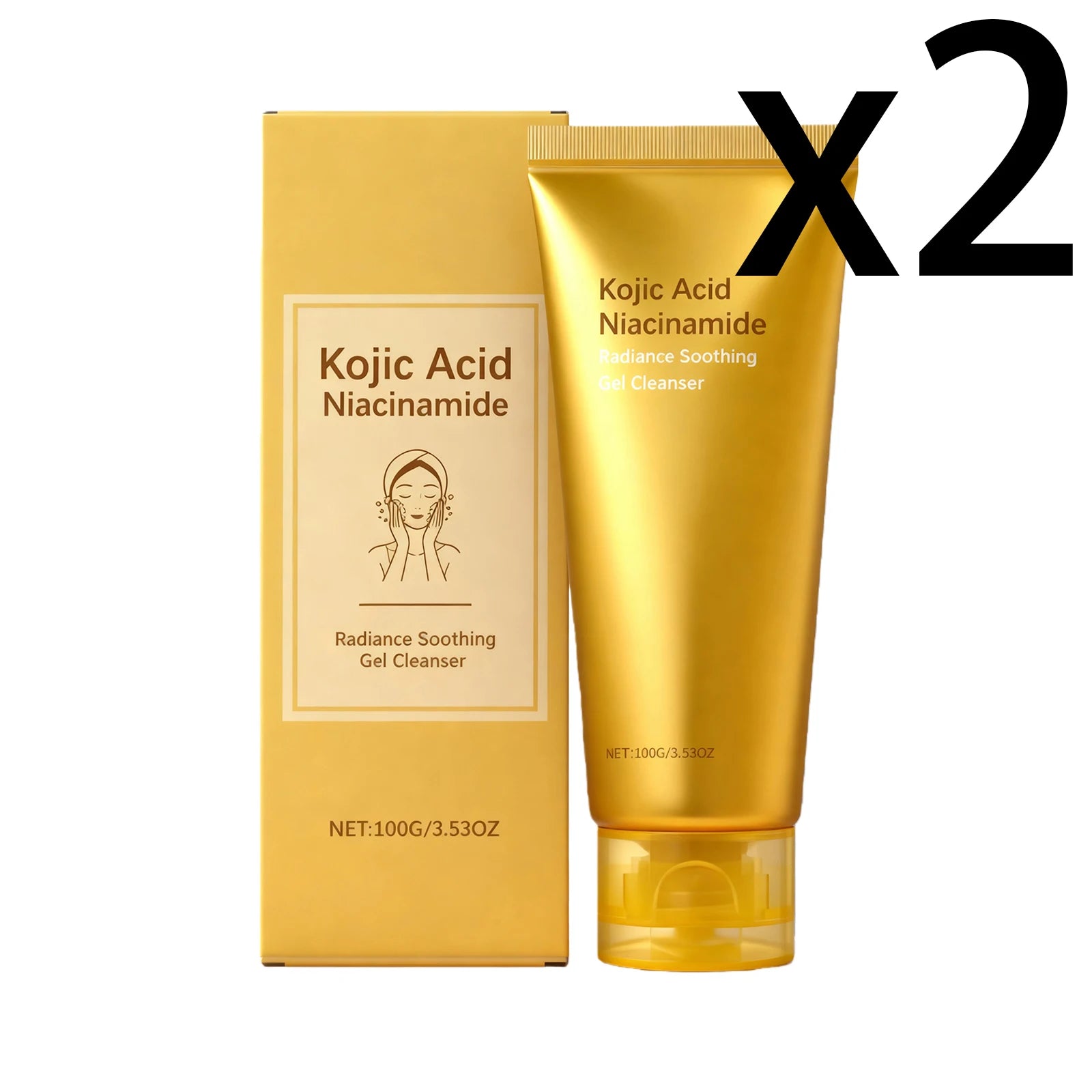 Allantoin Exfoliating Facial Cleanser – Oil Control & Pore Gel Facial Cleanser Gel Zpaxo 2x100g