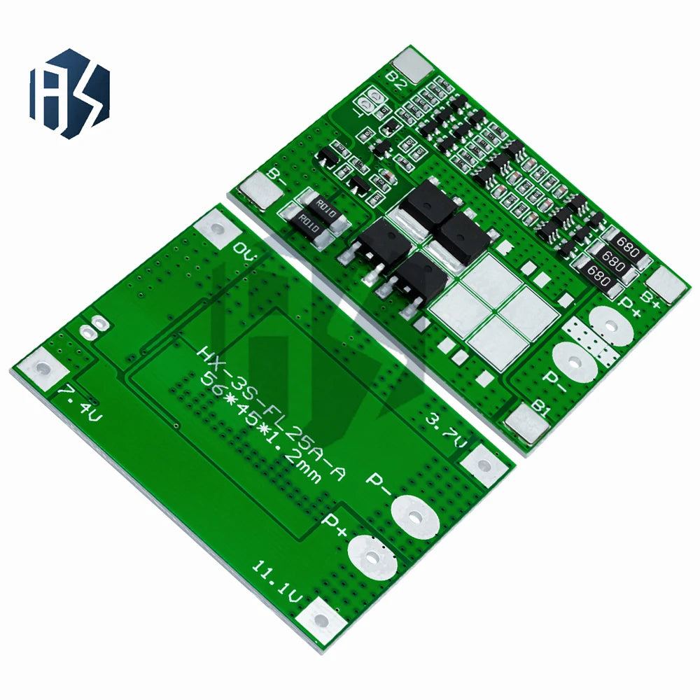 3S 25A 18650 BMS PCM Board 3 Cell Li Ion Lipo Lithium Battery Zpaxo