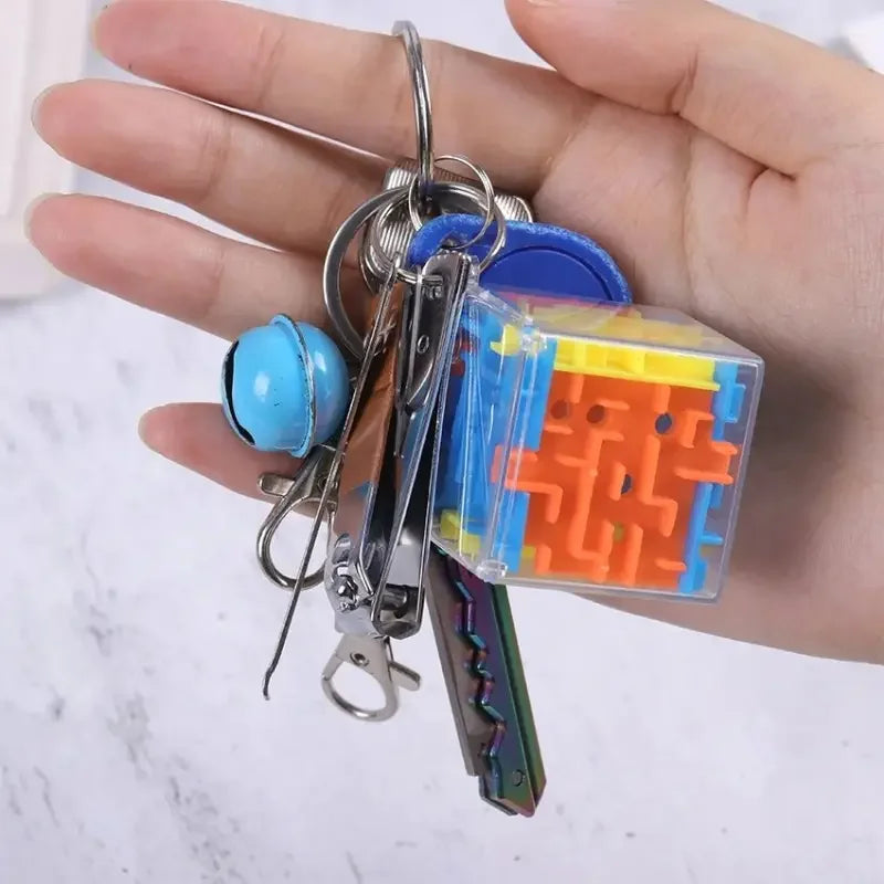 3D Maze Magic Cube Six-sided Transparent Puzzle Speed Rolling Ball