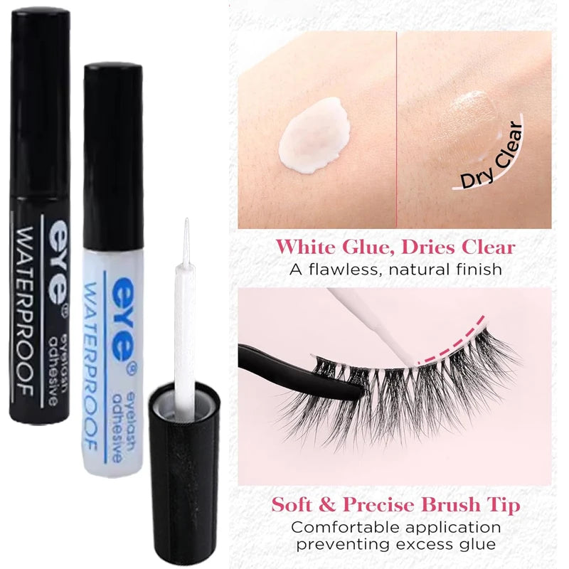 False Eyelash Glue Waterproof Transparent White Black Quick Dry