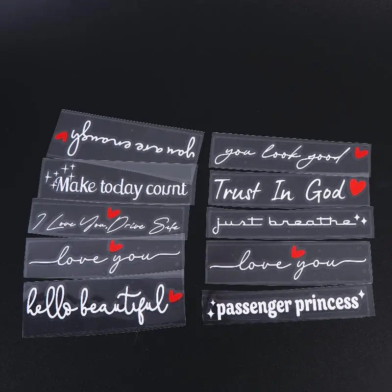 10-Pack Waterproof Religious Text Car & Motorcycle Stickers