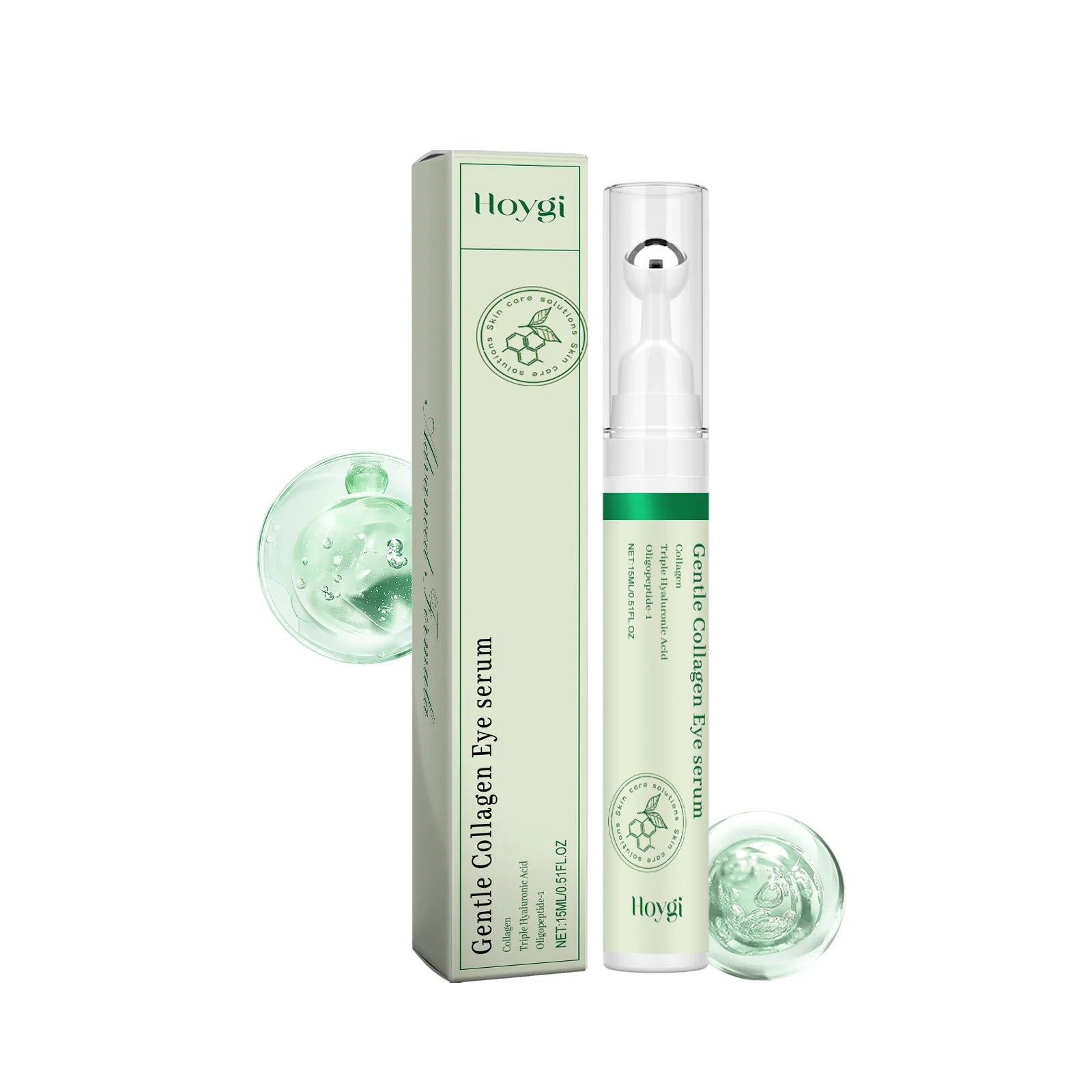 Hoygi Collagen Under Eye Serum Roller – Dark Circles & Bags Eye Serum Roller Zpaxo 15ml 2Pcs