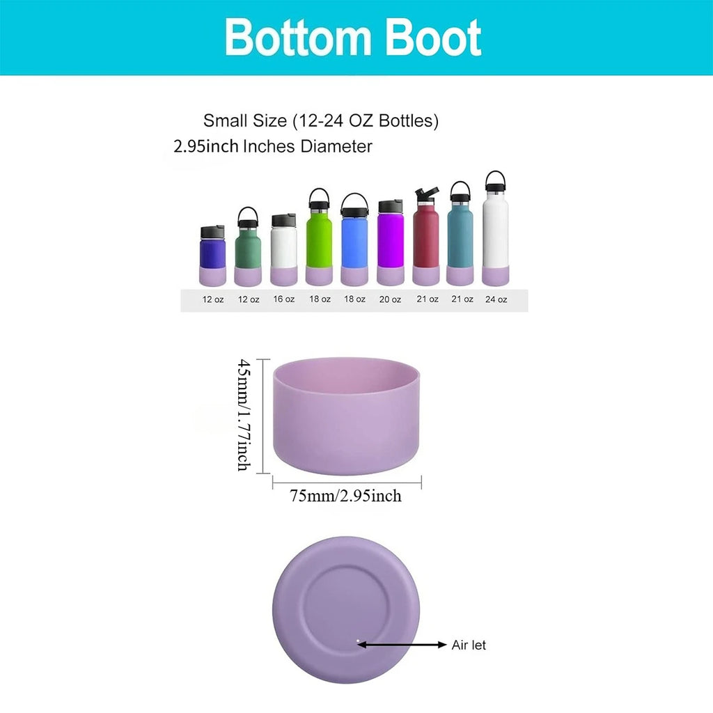Silicone Bottom Boot for Wide Mouth Water Bottles 12–40oz