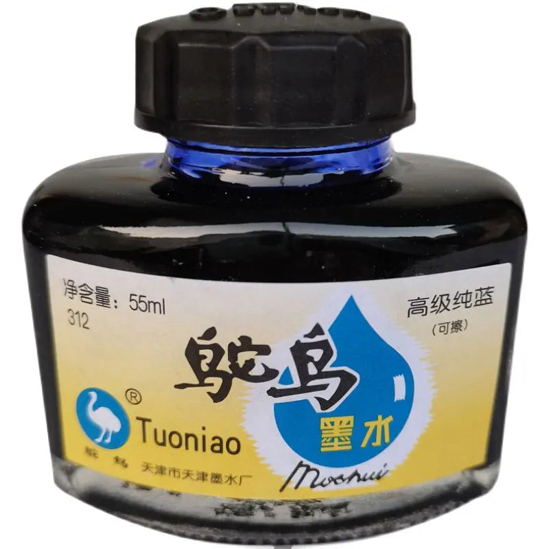 Ostrich Ink Fountain Pen Ink Carbon Black Blue-Black Waterproof Pure Blue 312 Erasable Office Classic Domestic Brand Zpaxo