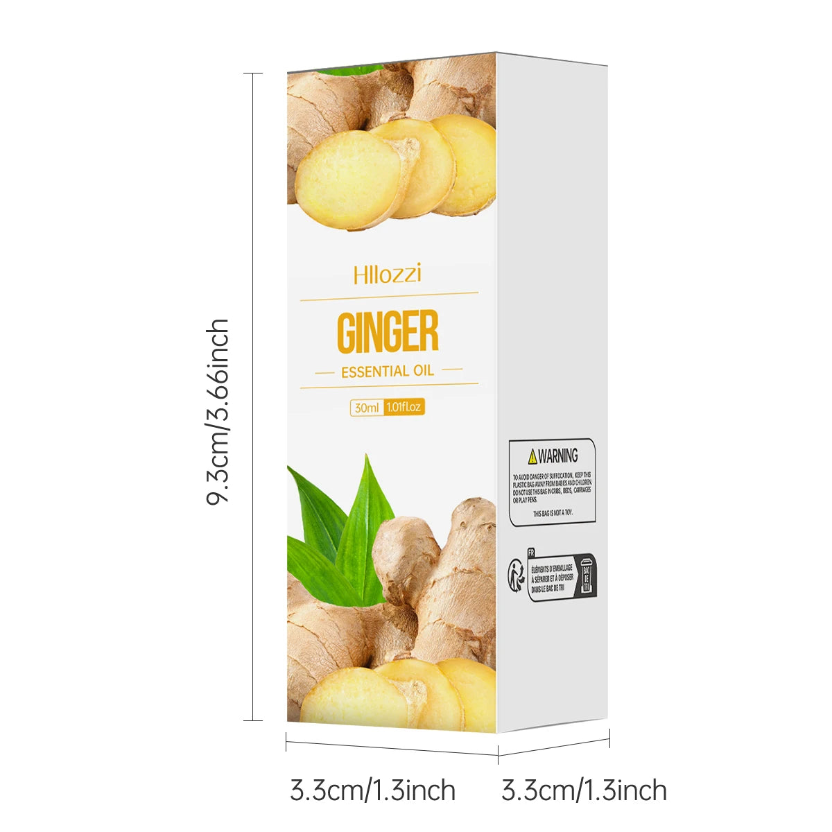 30ml Ginger Essential Oil for Scalp Care Eyelashes Nail Care Aromatherapy Humidifier Diffuser Soap Making DIY Zpaxo