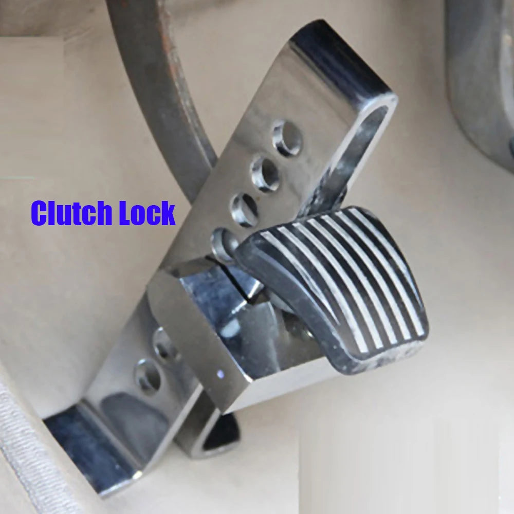 Auto Brake Pedal Lock Universal Steel Stainless Car Clutch Throttle