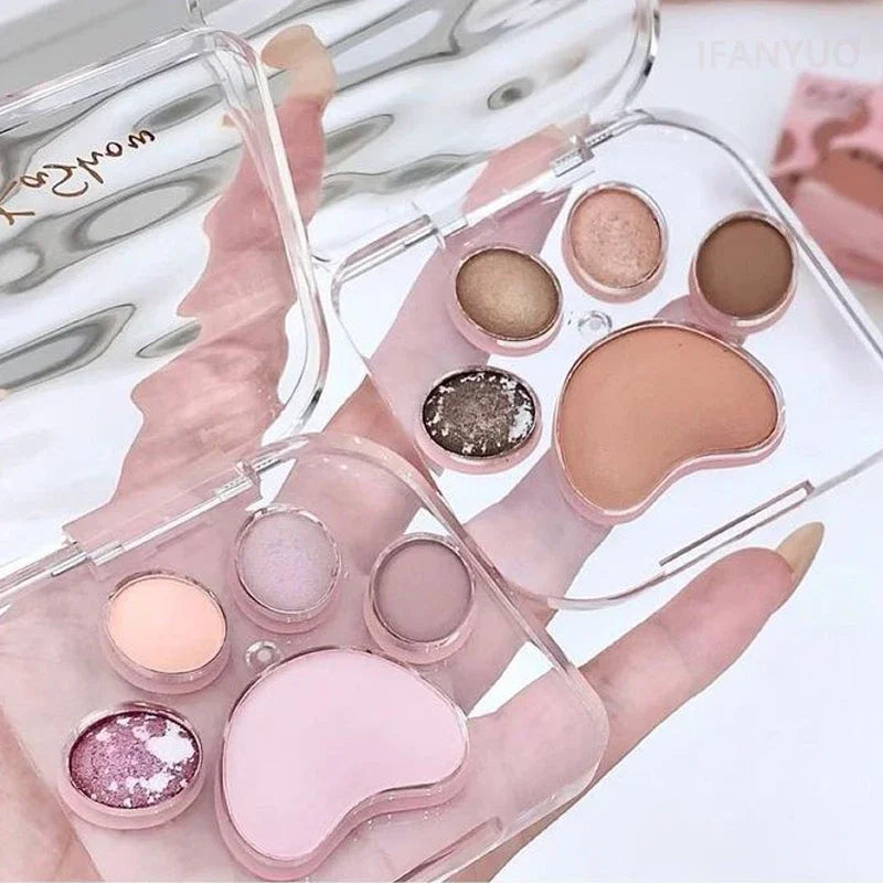 Cute Natural Eye Shadow Palette Glitter Eyeshadow Blusher Long Zpaxo
