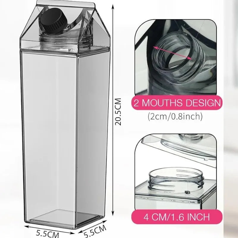 500ml BPA-Free Clear Leakproof Sport Water Bottle – 17oz Reusable Water Bottle Zpaxo