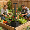 Planter Box With Trellis 114cm Self-Watering Heavy Duty Outdoor Raised Garden Bed With Trellis For Indoor Apartment Balcony Yard Zpaxo China Mainland