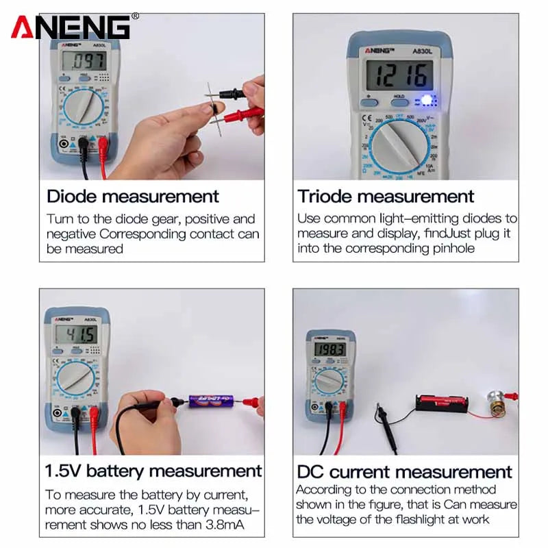 ANENG A830L Profesional 1999 AC DC Voltage Current Tester Lcr Meter