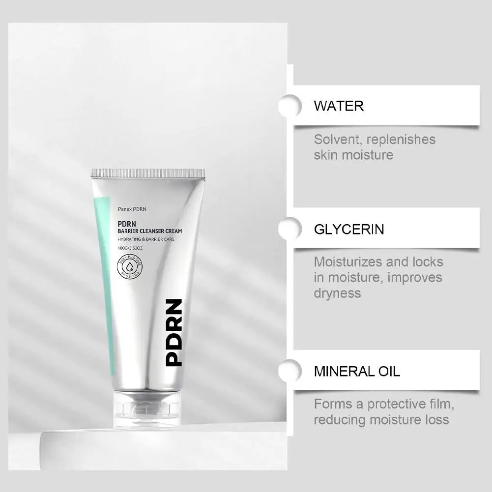 PDRN Barrier Cleanser Cream Lifting Firming Glowing Skin Deeply Hydrating Gently Nourish Korean Skincare Moisturizing Face Cream Zpaxo