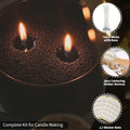 200G Black Sand Beaded Wax Candle Making Kit DIY Pearled Candle Candle Making 10PCS Wicks 2PCS Centering Devices 40 Stickers Dot Zpaxo Black set