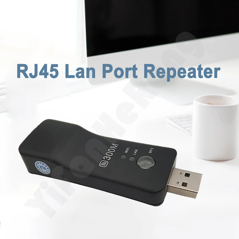 Wireless USB Universal 300Mbps For Smart TV Wifi Repeater Adapter Ethernet Network Repeater for Samsung Sony LG TV Zpaxo