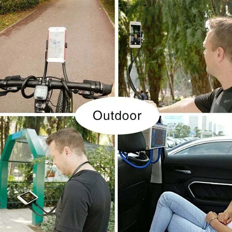Universal Mobile Phone Holder Extendable Neck Hanging Selfie Stick