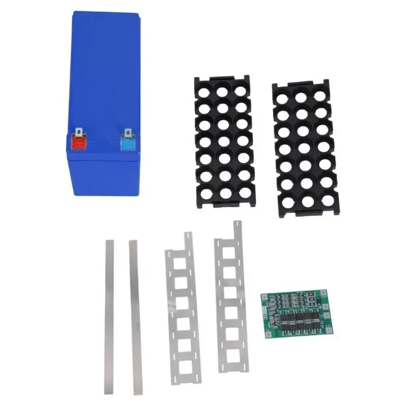652F 12V 7Ah Battery Case Holder Empty Box 18650 Nickel Strips Zpaxo