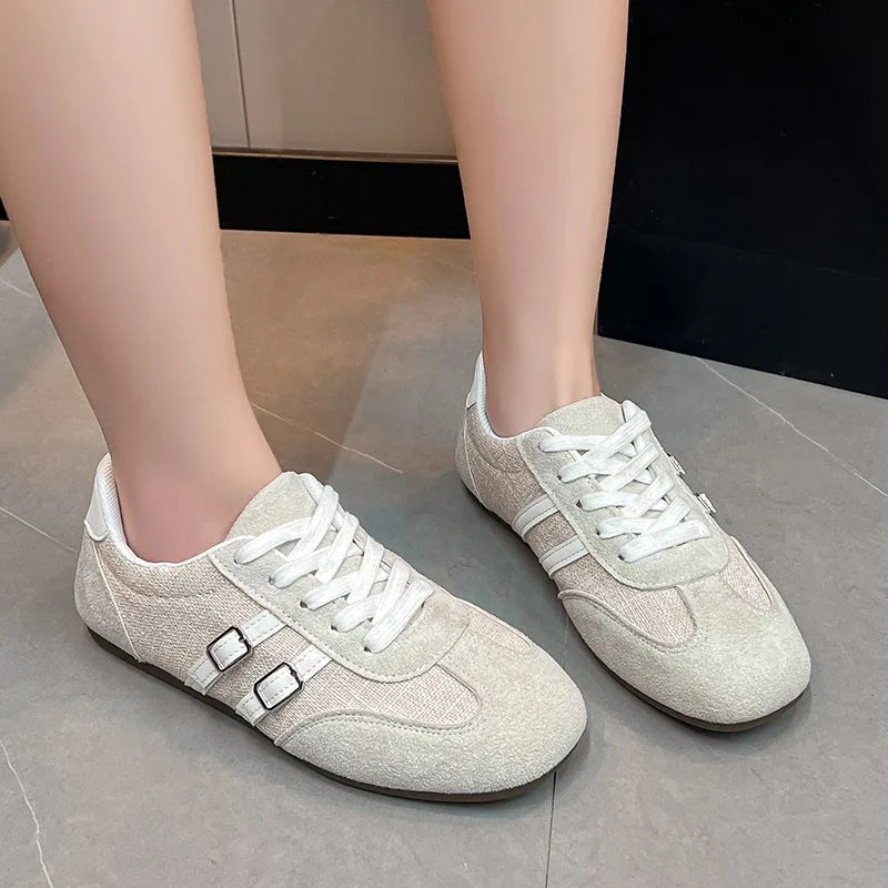 2026 Fashion Lace Up Women's Sneakers Comfortable Soft Non-slip Flat Zpaxo