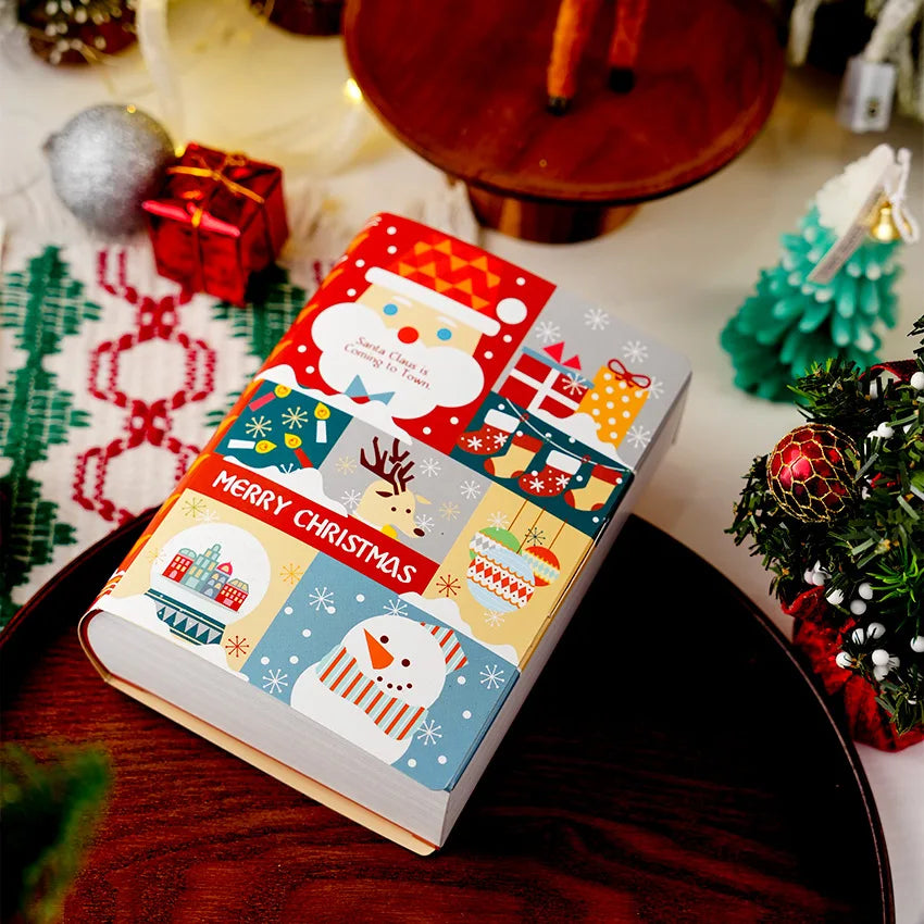 Christmas Magic Book Candy Gift Box – Xmas Party Decoration Holiday Gift Box Zpaxo Red