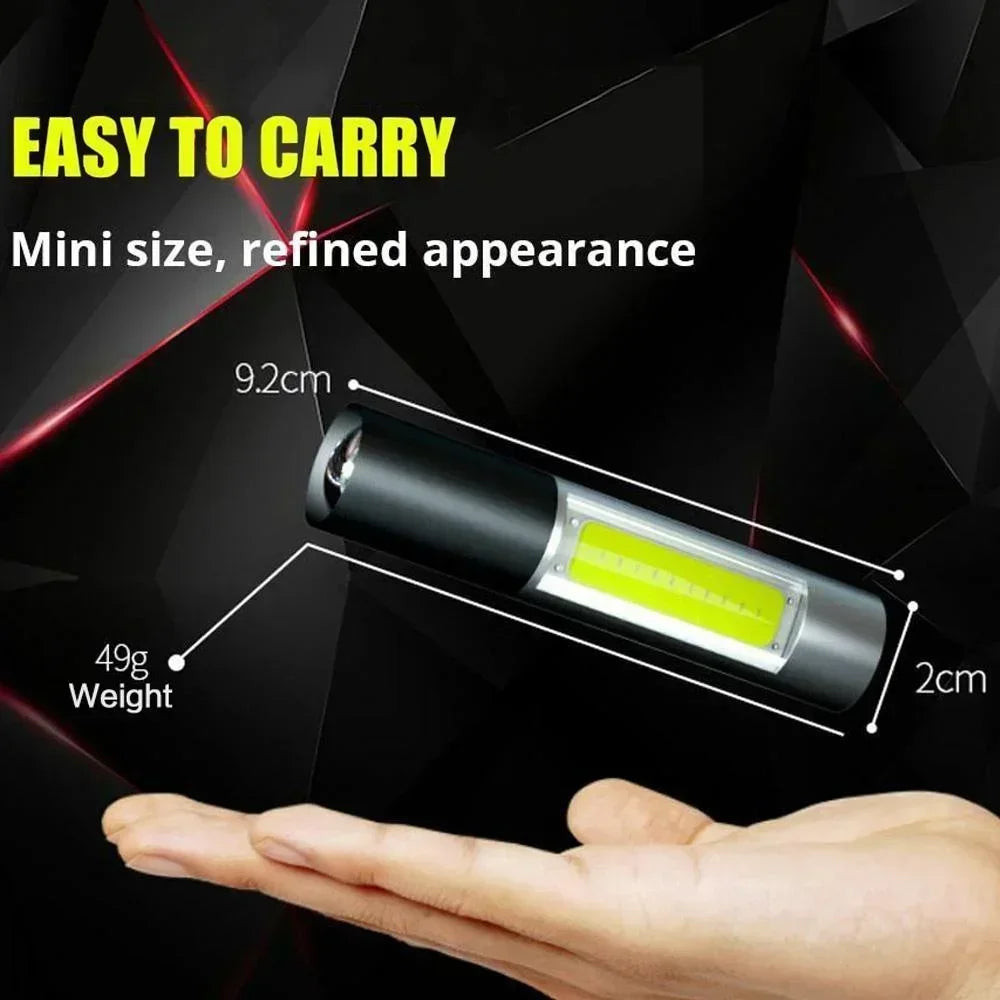 KDULIT Rechargeable LED Flashlight – 800LM Zoomable Pocket Torch