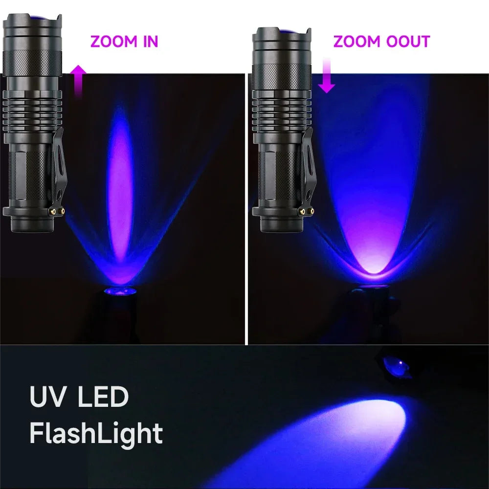 UV LED Blacklight Flashlight 395nm – Pet Stain & Scorpion Detector UV Blacklight Flashlight Zpaxo