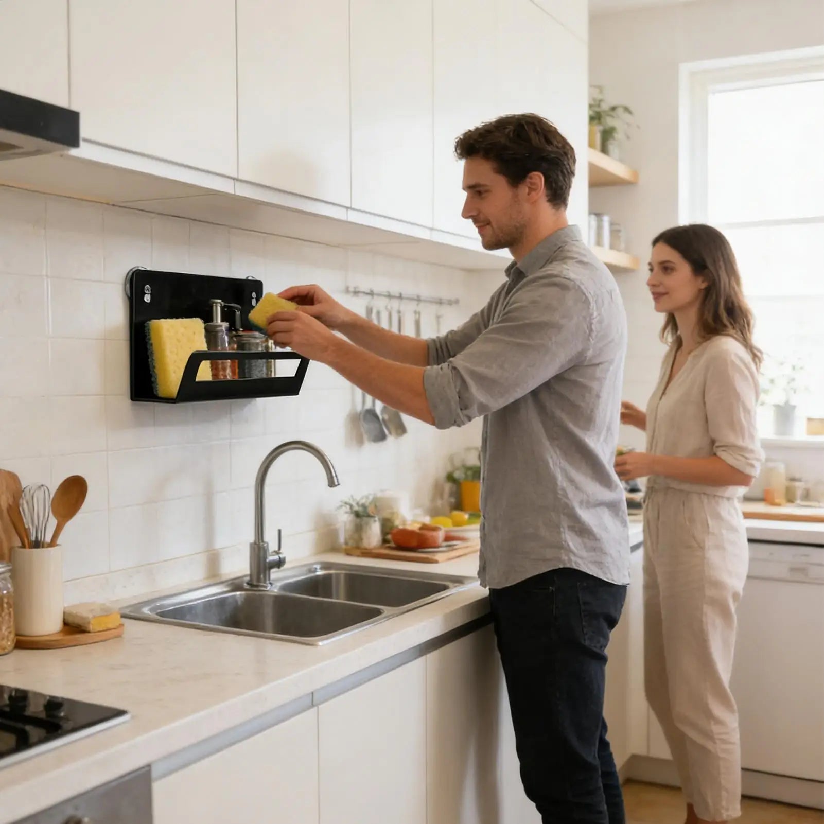 Sink Sponge Holder Quick-draining Space-saving Kitchen Drainage Stand